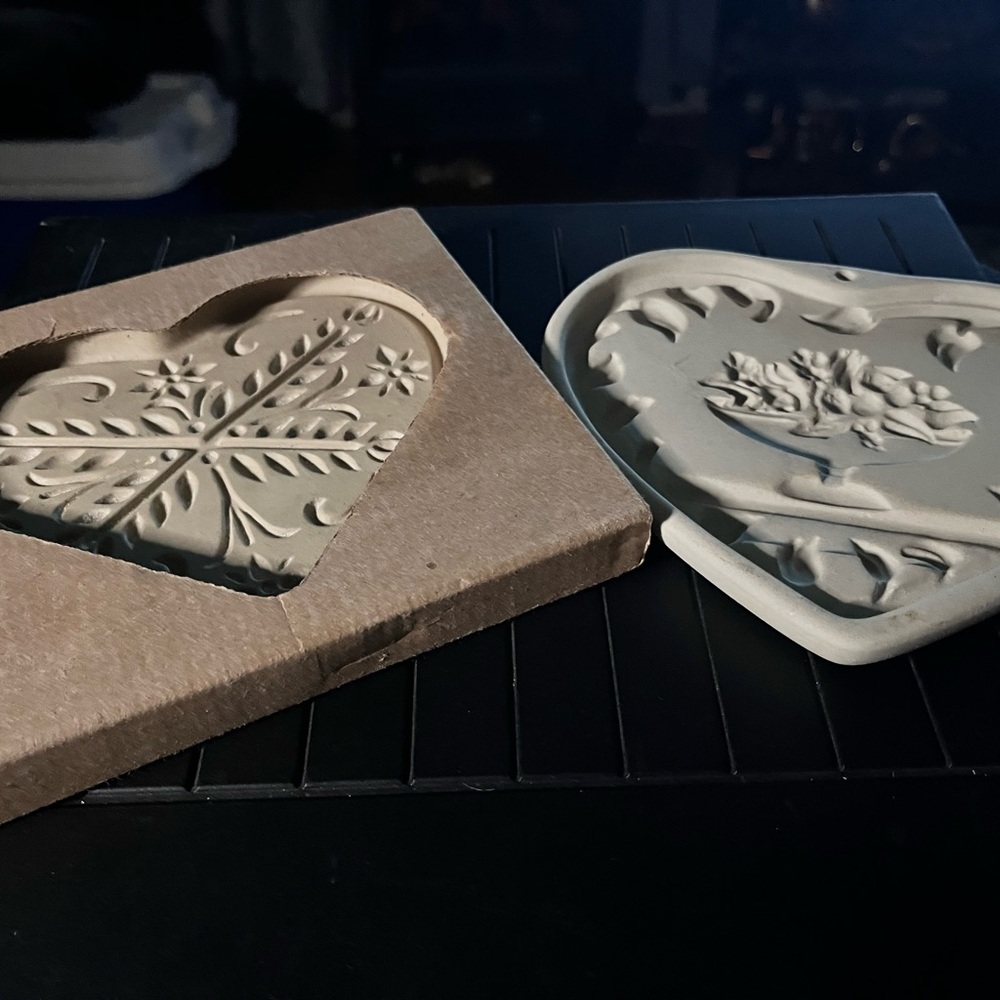 Decorative Heart-Shaped Clay Molds
